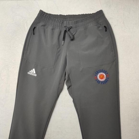 Adidas Sweatsuit Women Medium Gray Track Suit Jacket Pant McDonalds All American - Picture 11 of 16